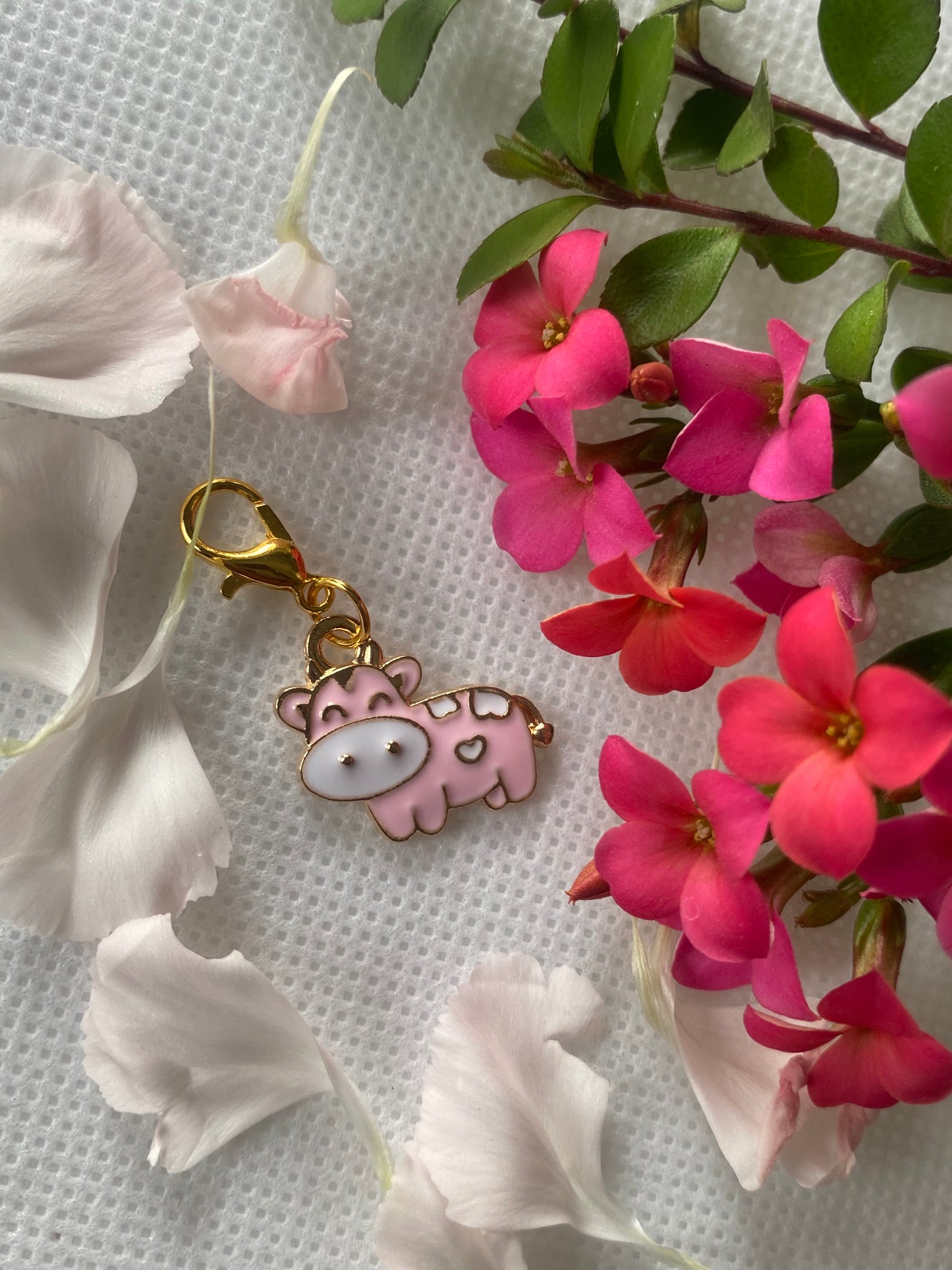 Sweet Pink Cow Charm