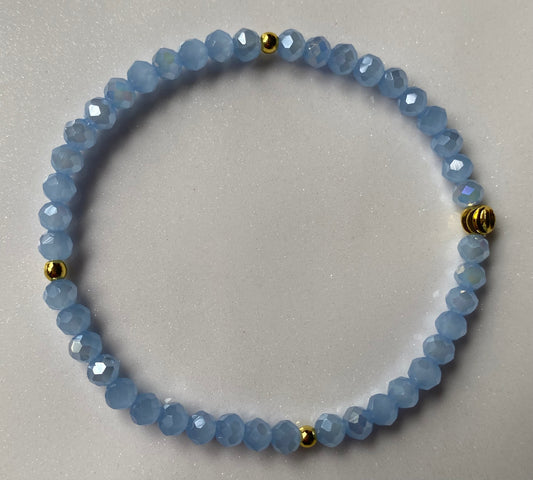 Blue Sky Beaded Bracelet