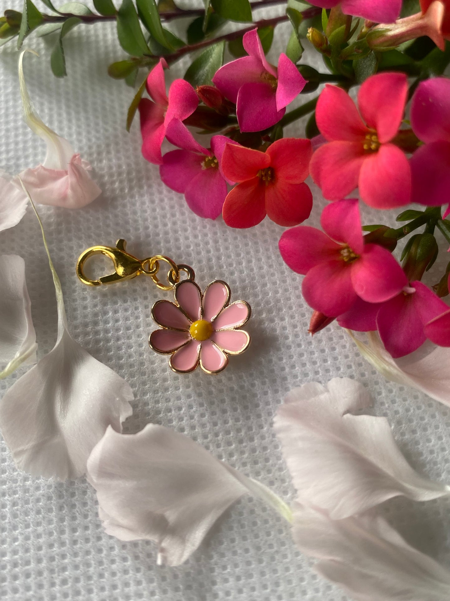 Pink Gerbera Daisy Charm