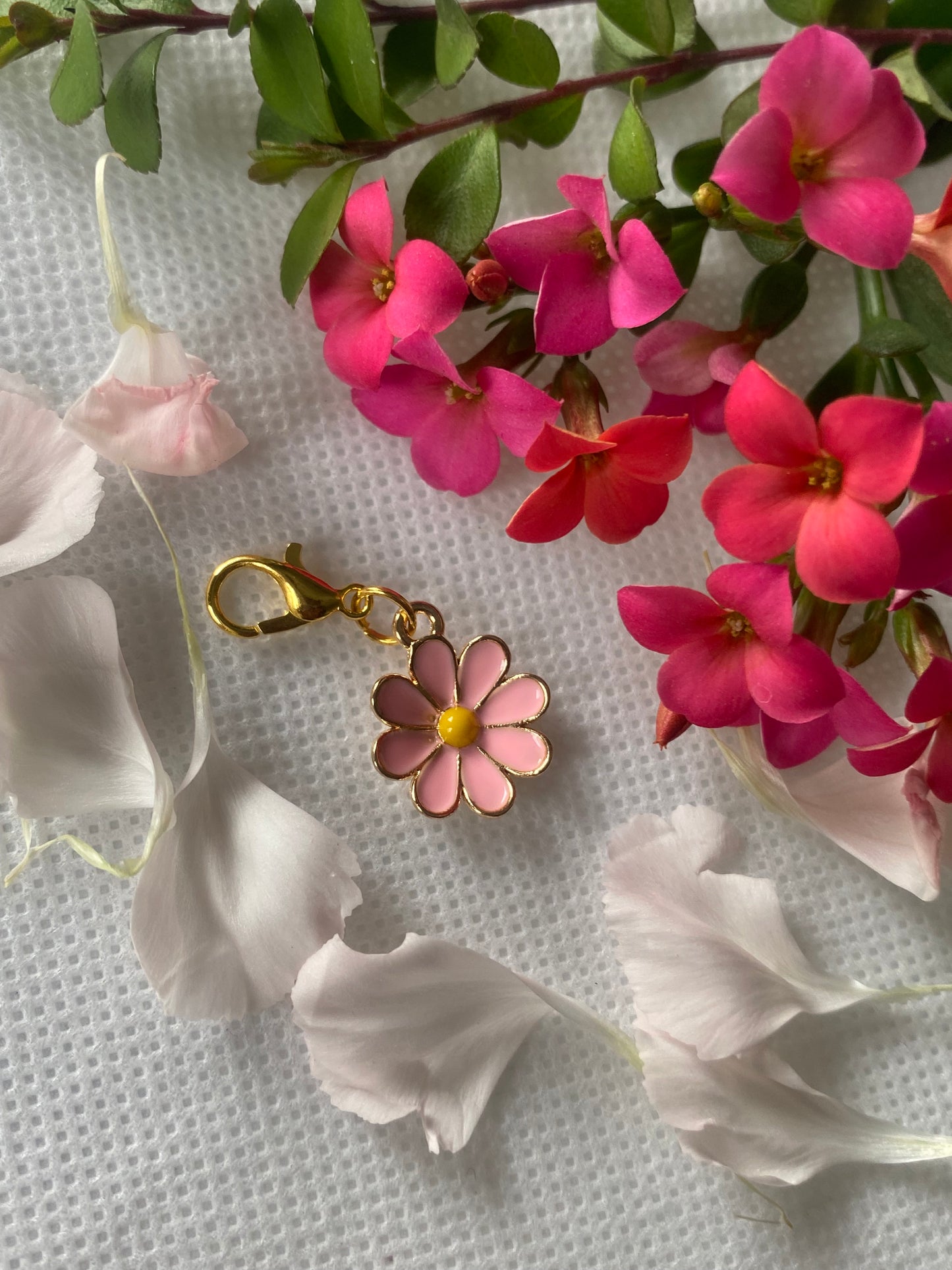 Pink Gerbera Daisy Charm