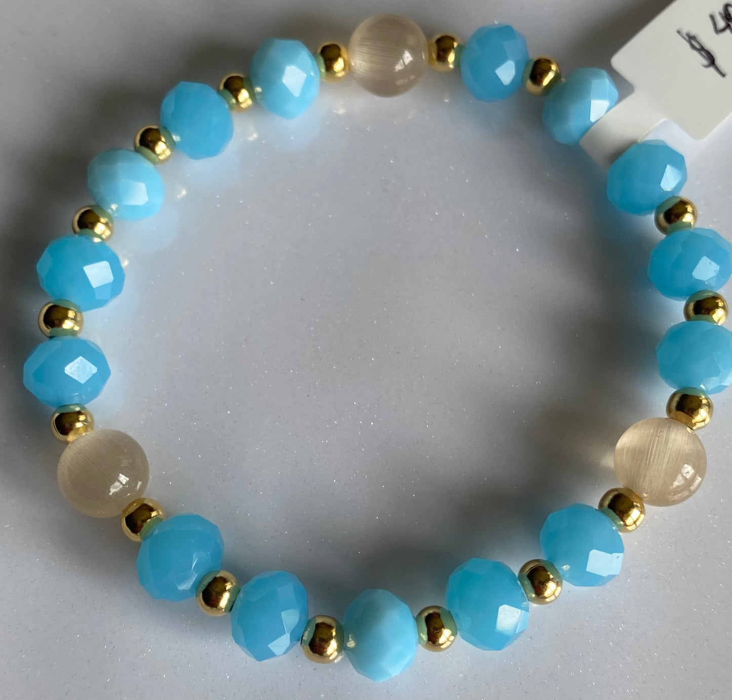 Sweet Blue Color Beaded Bracelet