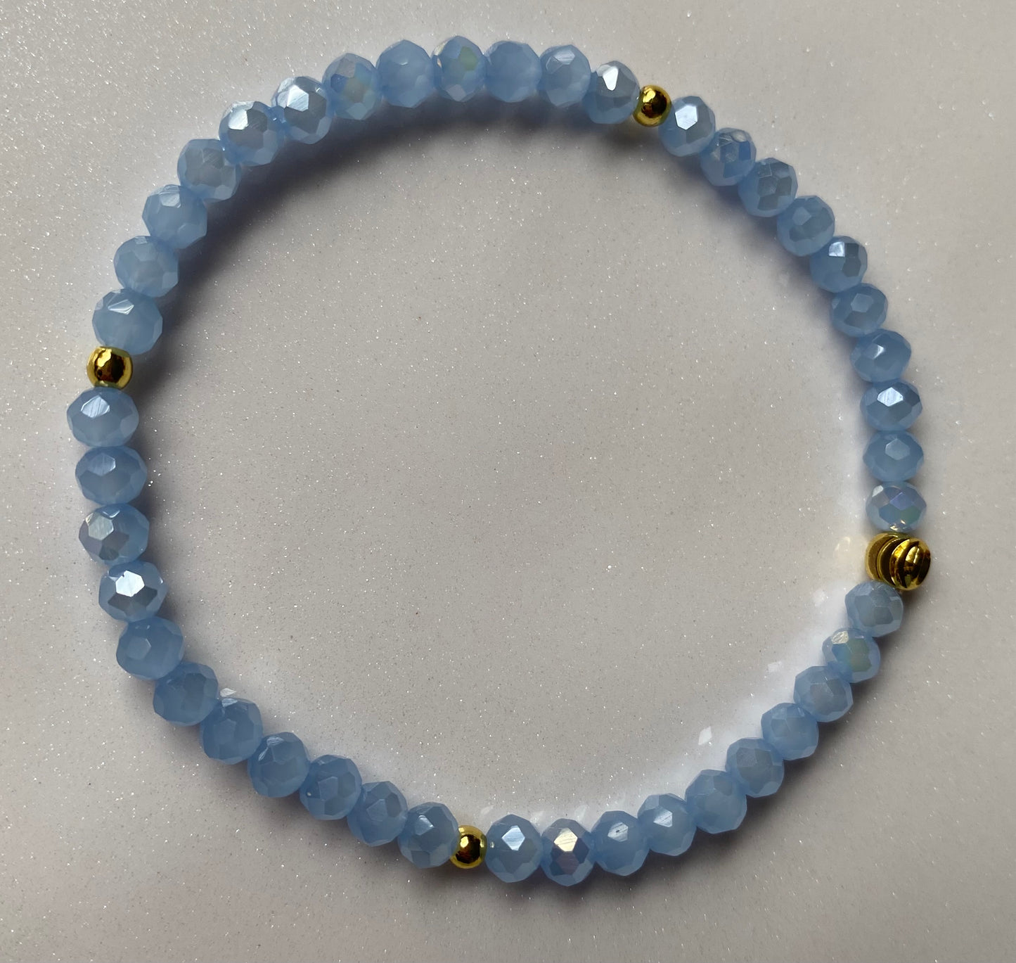 Blue Sky Beaded Bracelet