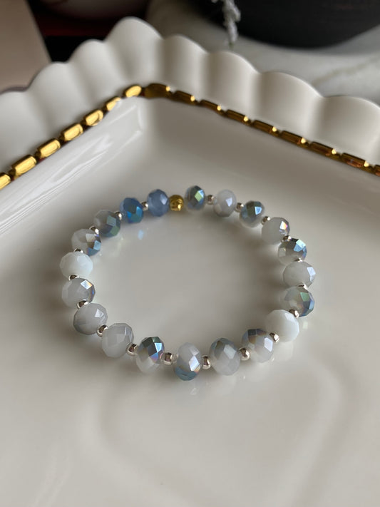 Cloudy Crystal Beads S925