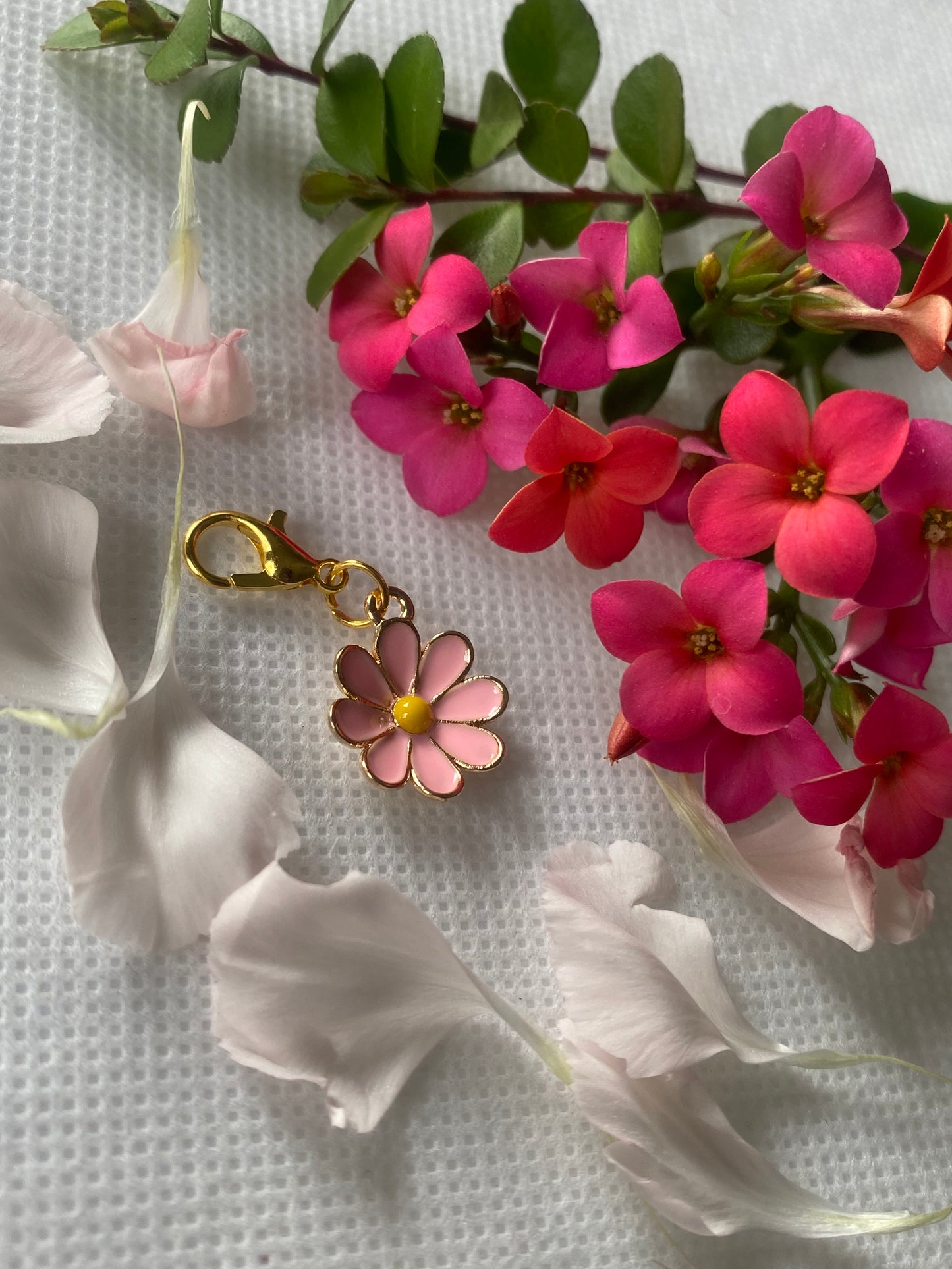 Pink Gerbera Daisy Charm