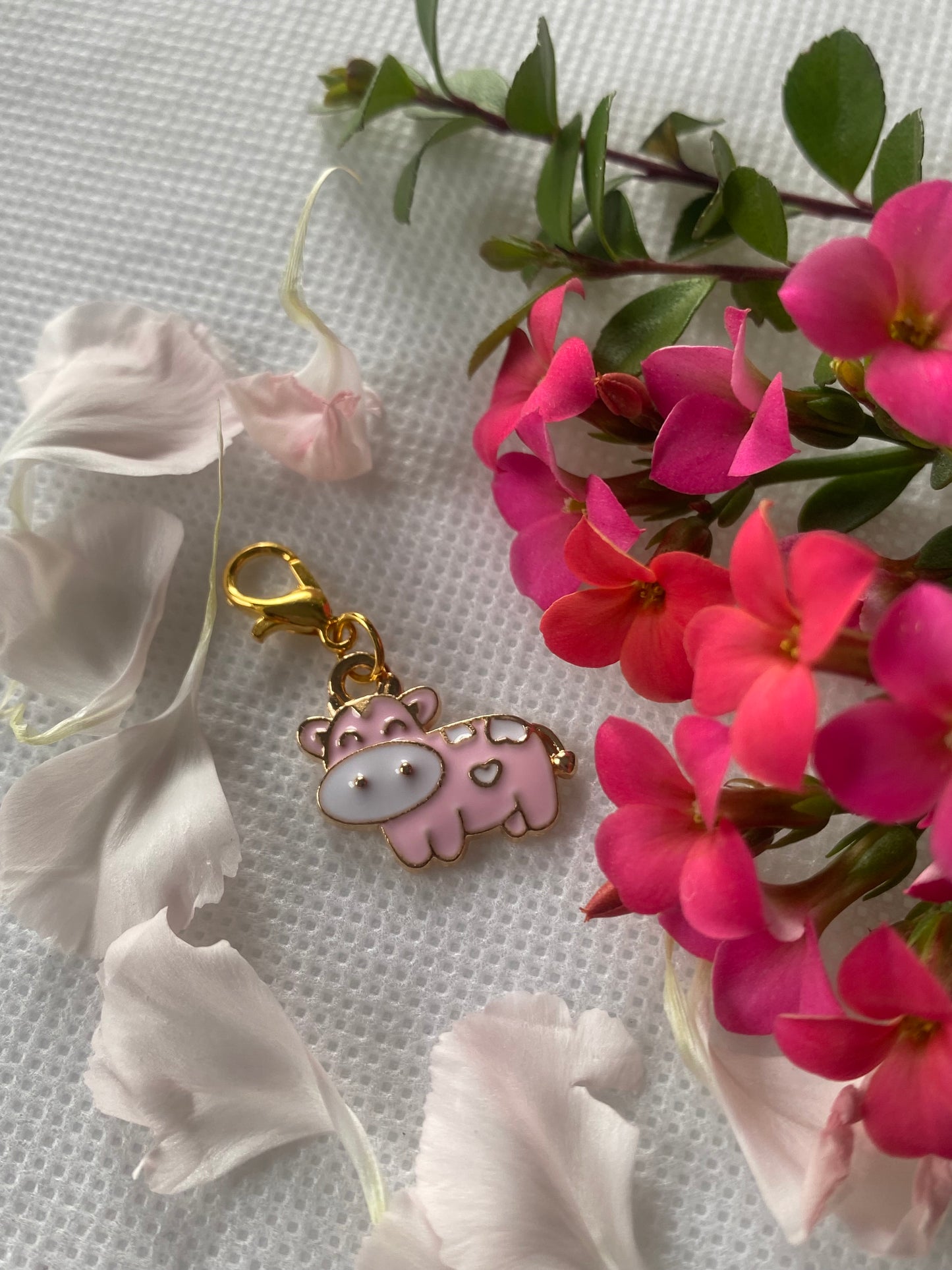 Sweet Pink Cow Charm