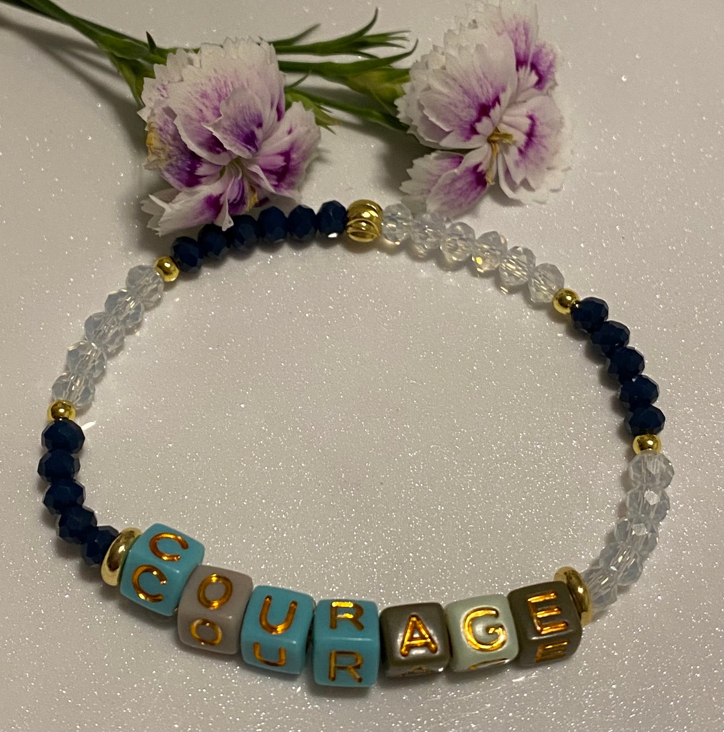 Courage word Beaded Bracelet