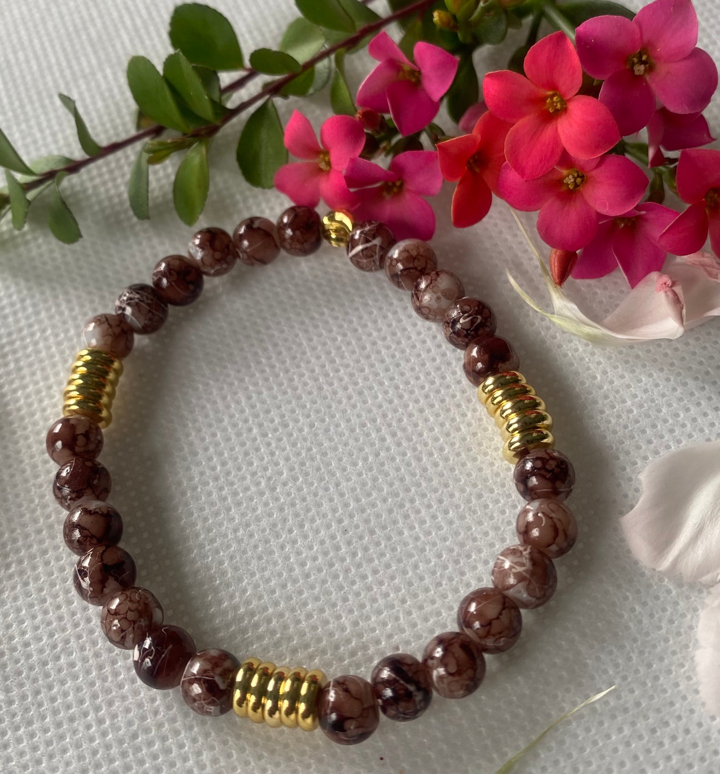 Chocolate Mocha Beaded Bracelet