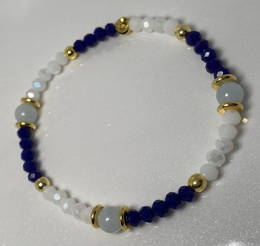 Royal Blue and White