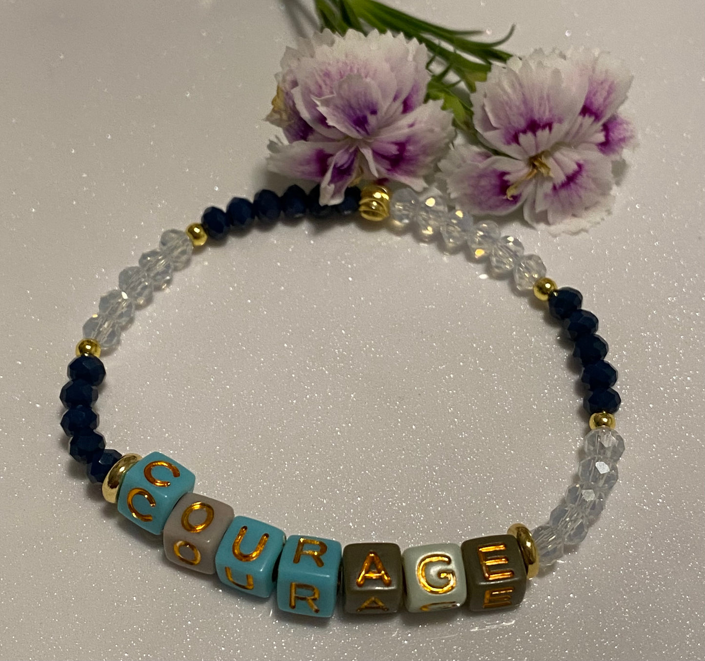 Courage word Beaded Bracelet