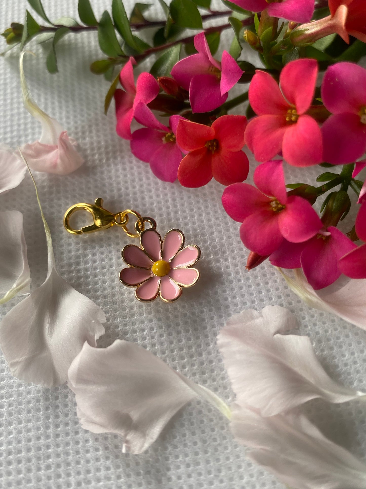 Pink Gerbera Daisy Charm