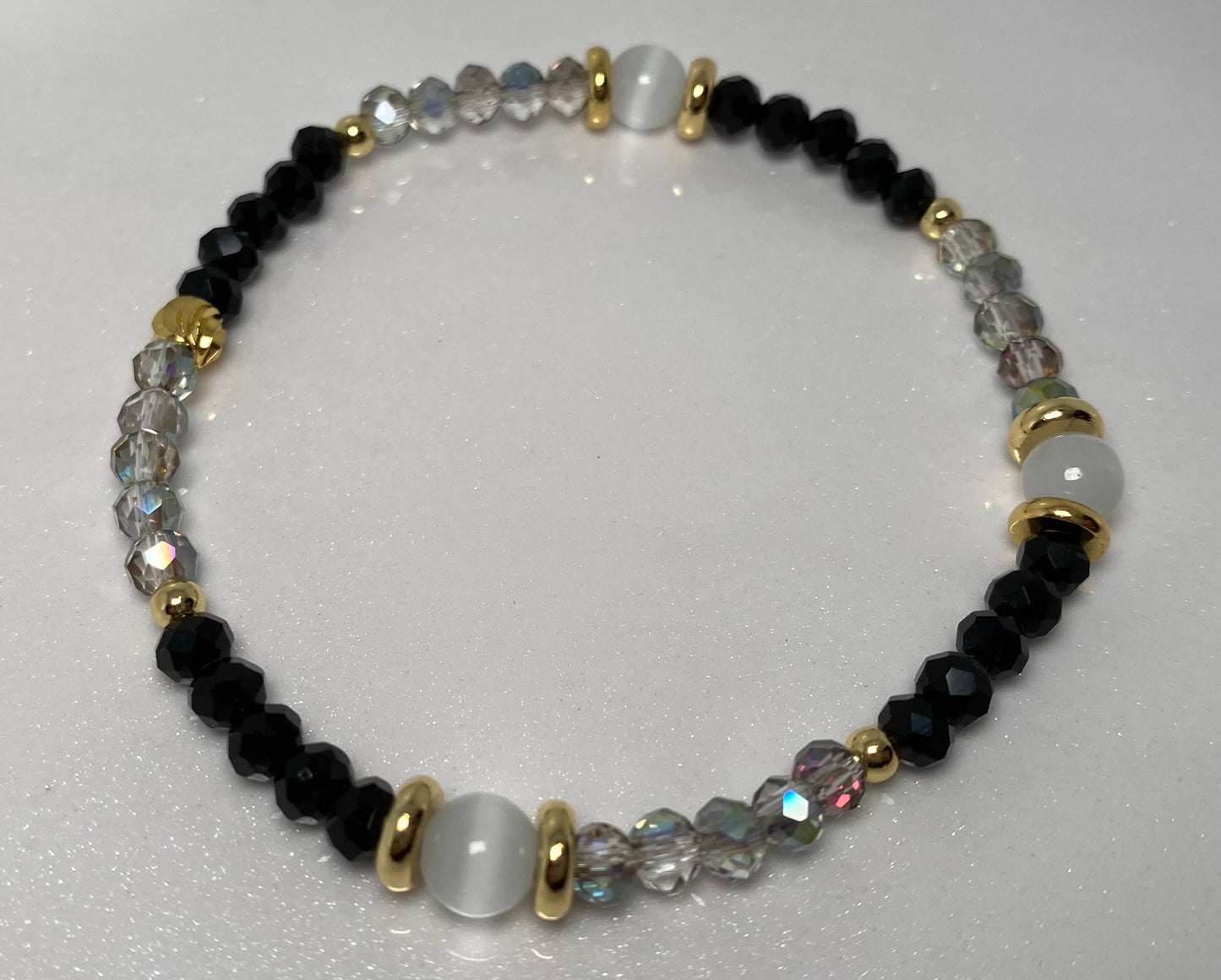 Black Beaded Bracelet