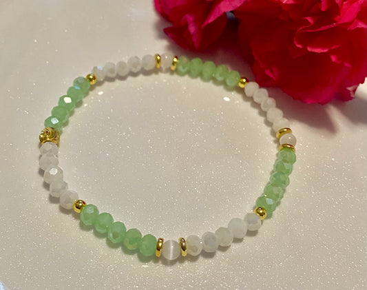 Light Green Color Beaded Bracelet