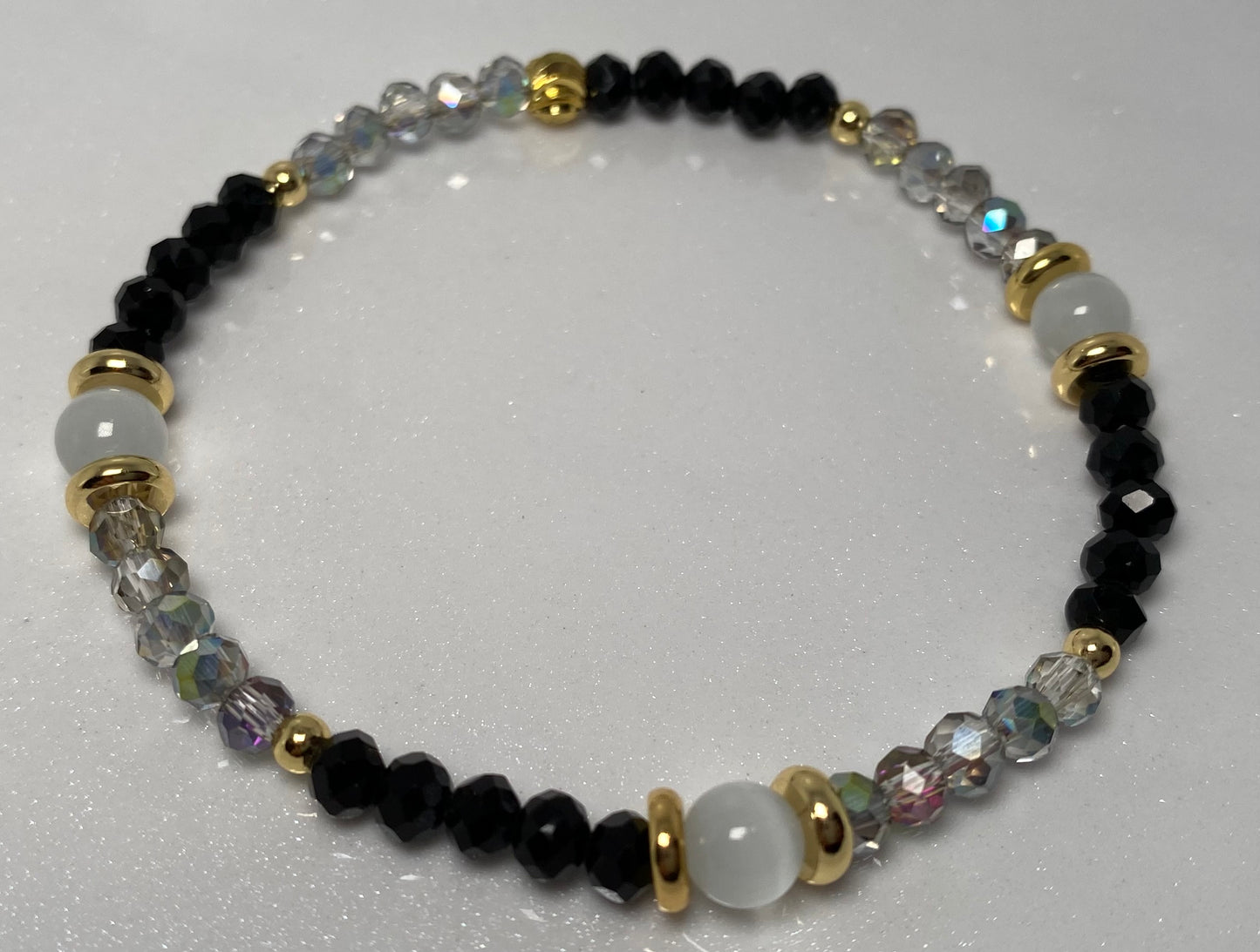 Black Beaded Bracelet