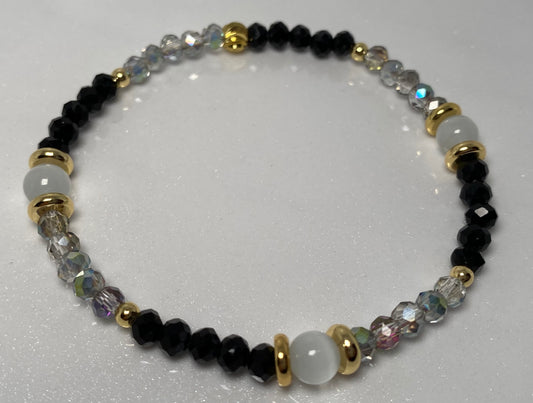 Black Beaded Bracelet