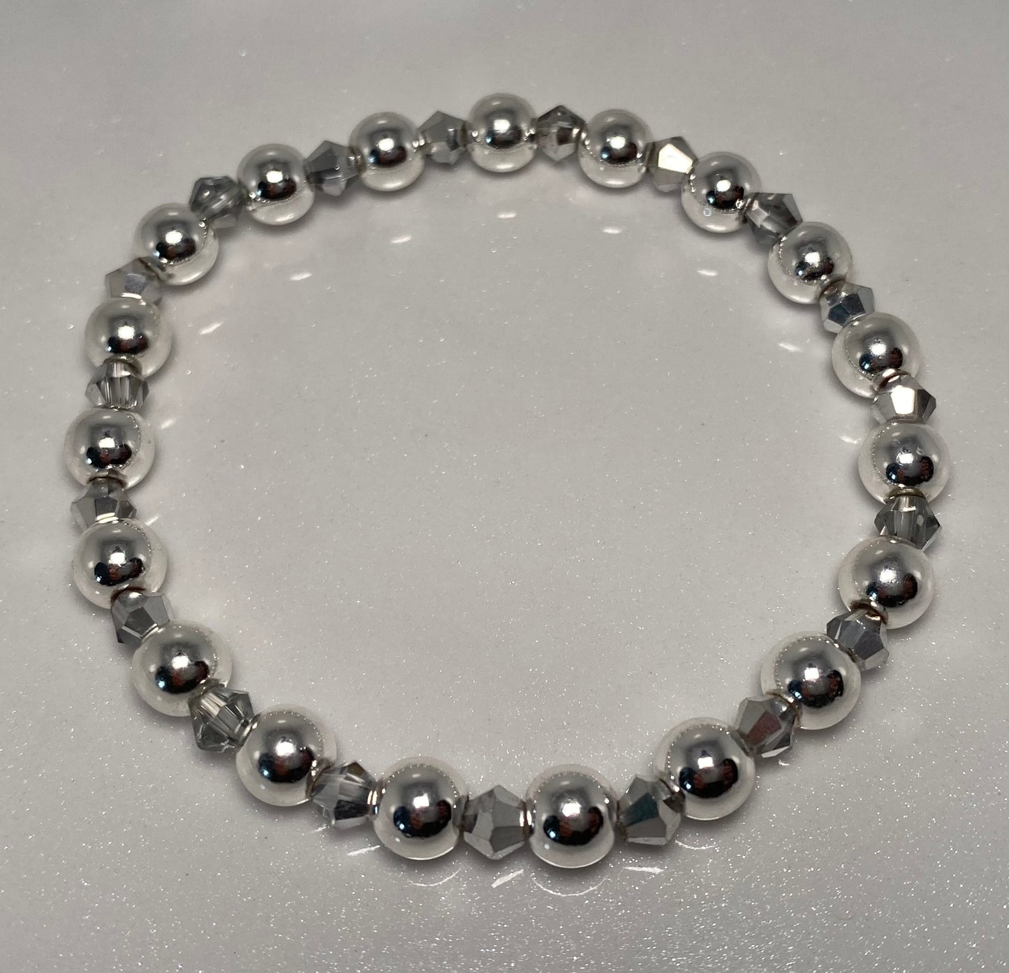 Silvery Beaded Bracelets