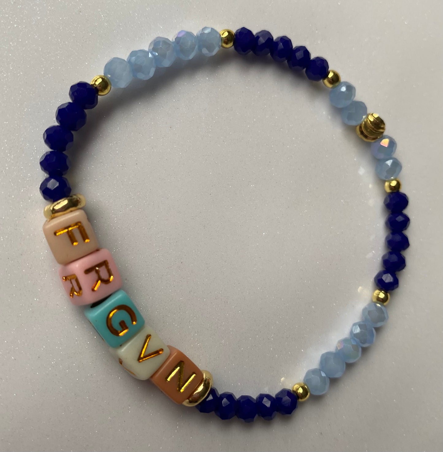 “Forgiven” faith word Beaded Bracelet