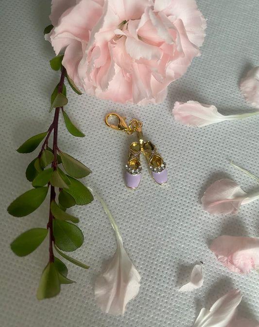 Lavender Charm Ballet Shoes with Rhinestones