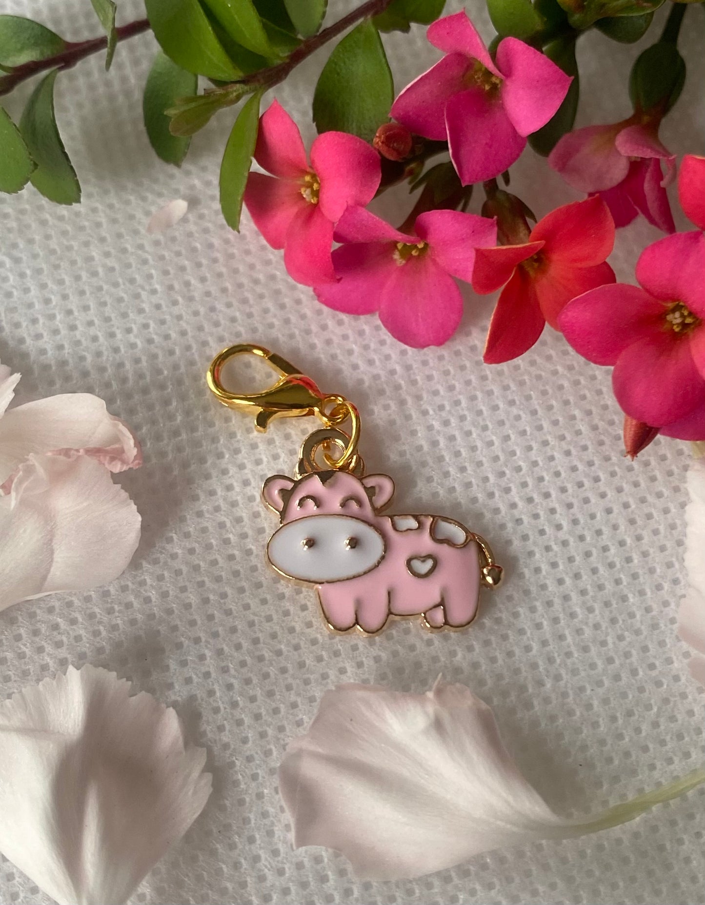 Sweet Pink Cow Charm