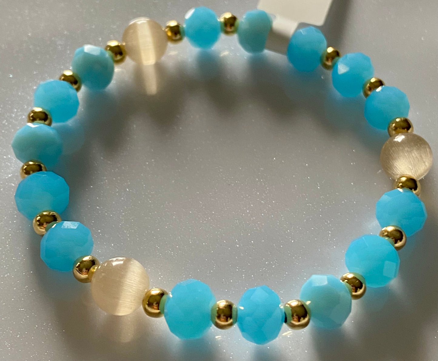 Sweet Blue Color Beaded Bracelet