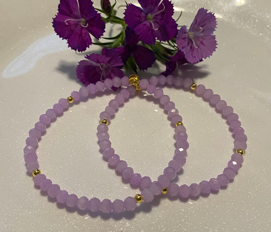 Sweet Lavender Beaded Bracelet