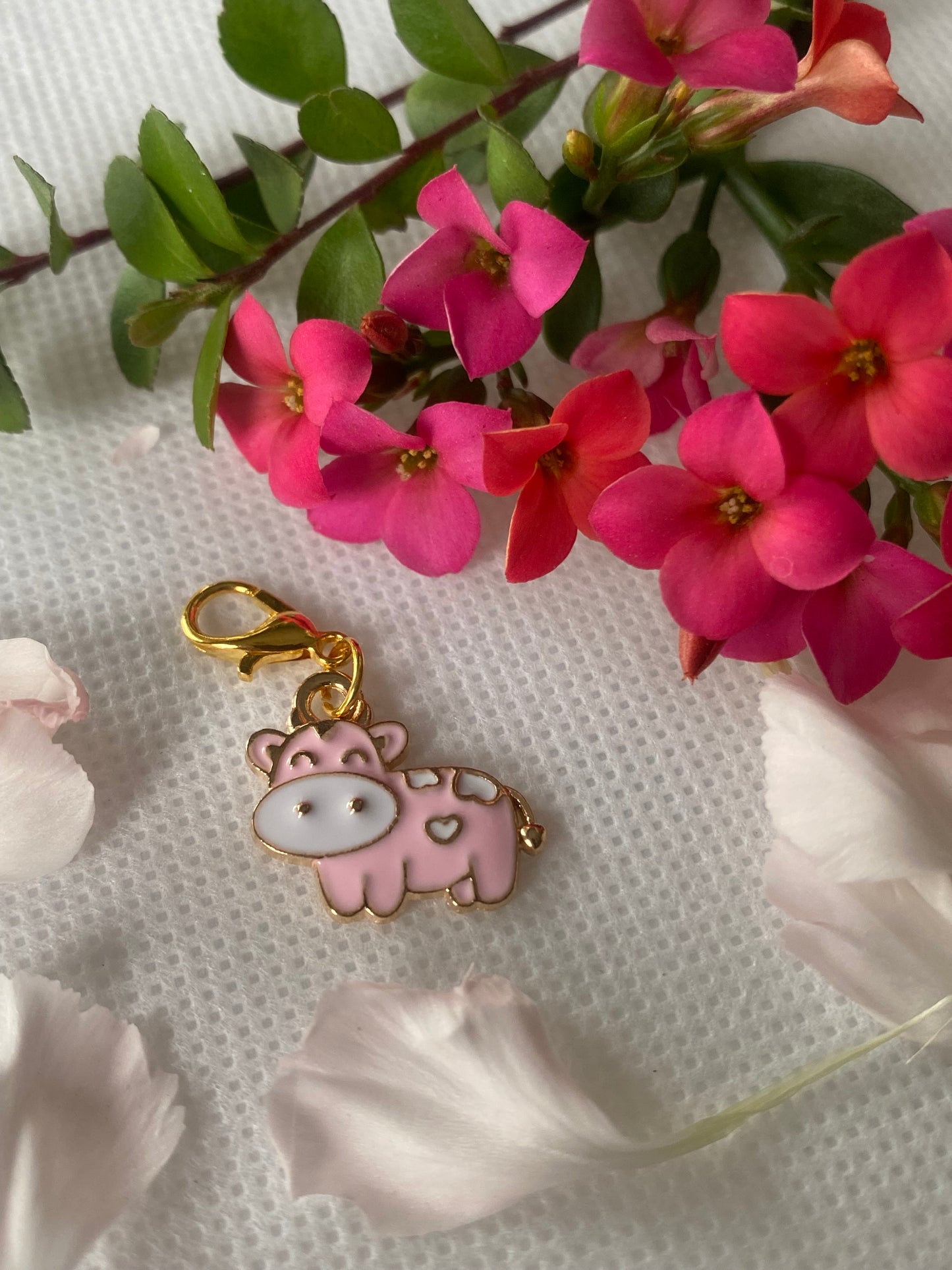 Sweet Pink Cow Charm