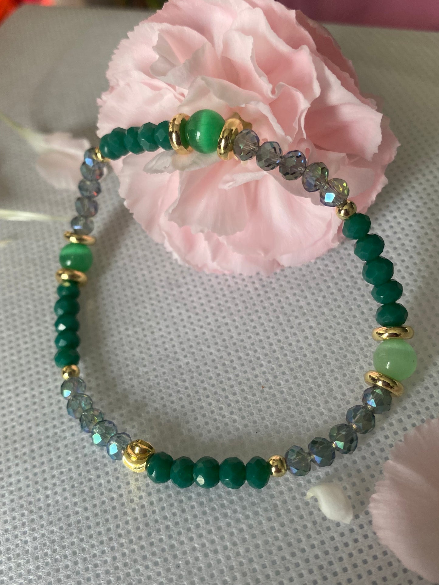 Green Glass beaded Bracelet