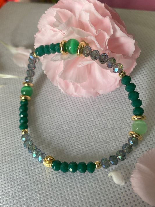 Green Glass beaded Bracelet