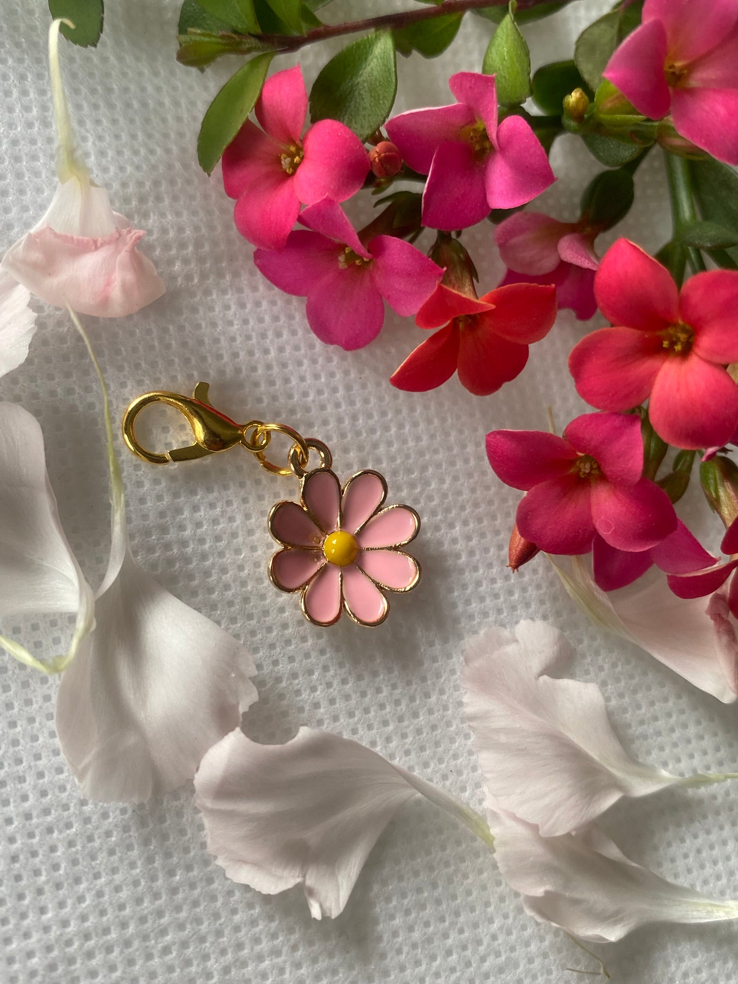 Pink Gerbera Daisy Charm