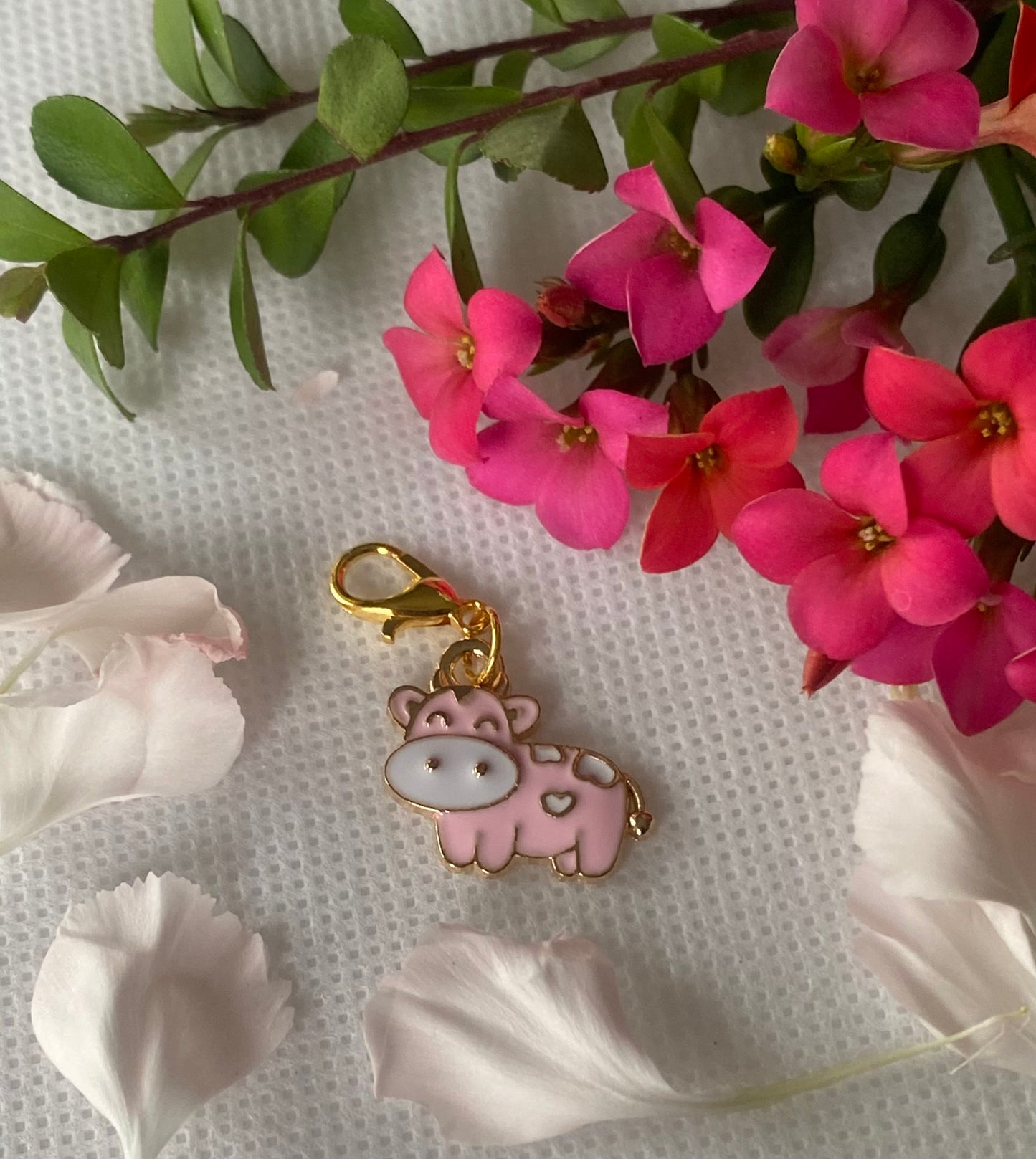 Sweet Pink Cow Charm