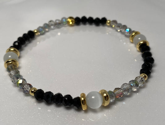 Black Beaded Bracelet