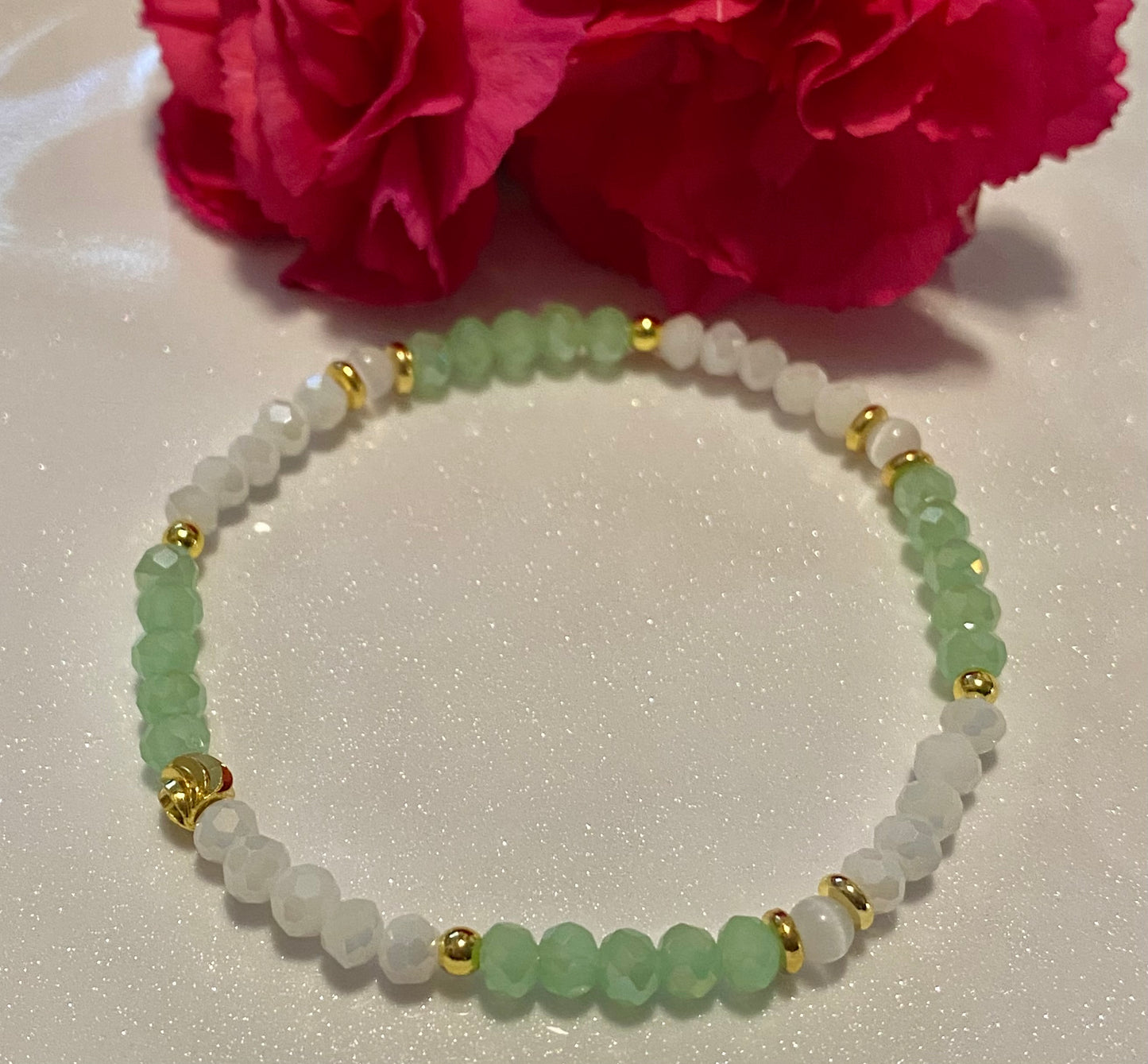 Light Green Color Beaded Bracelet