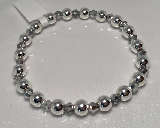 Silvery Beaded Bracelets