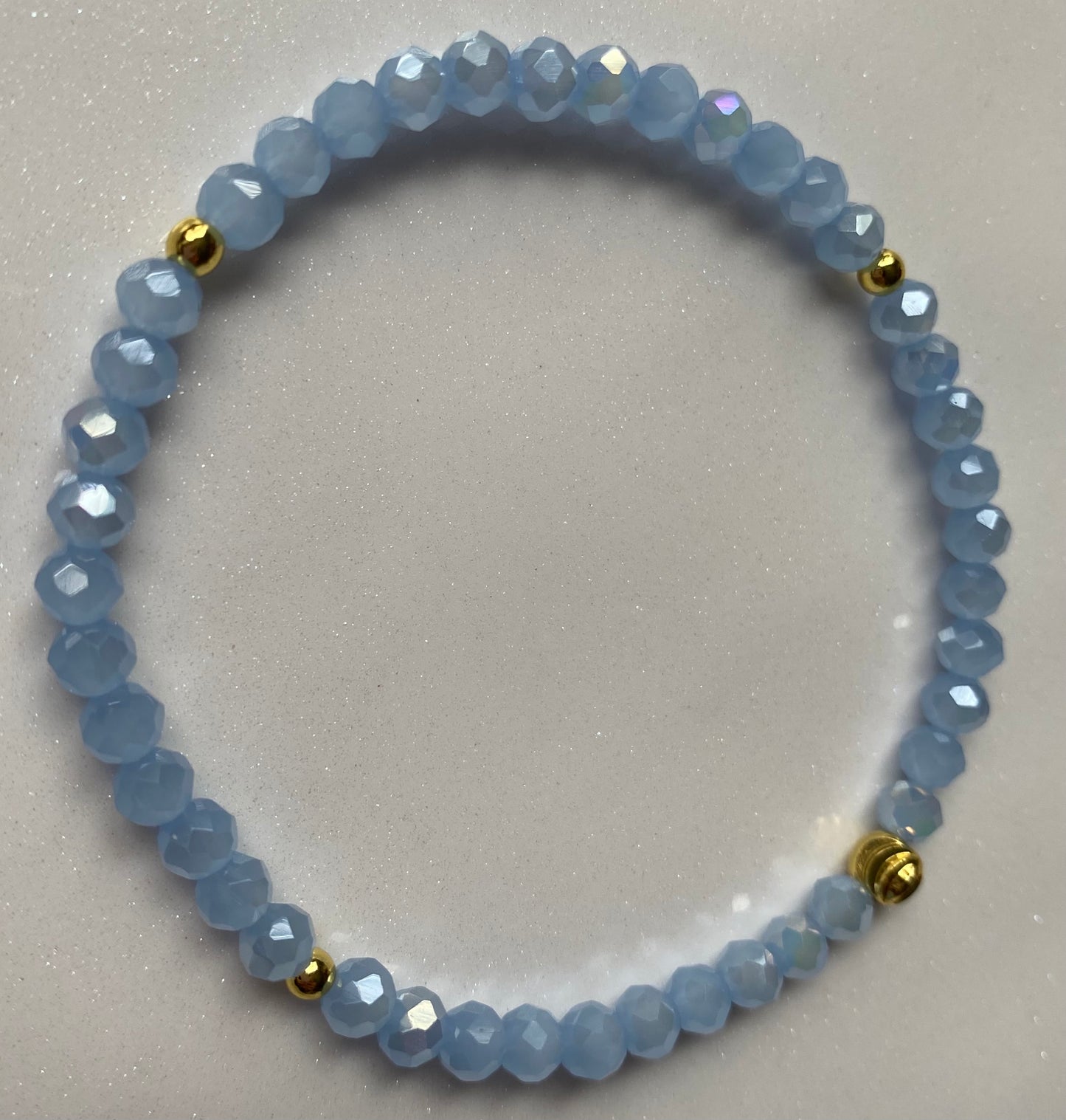 Blue Sky Beaded Bracelet