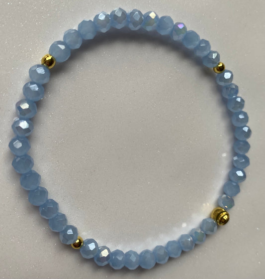 Blue Sky Beaded Bracelet