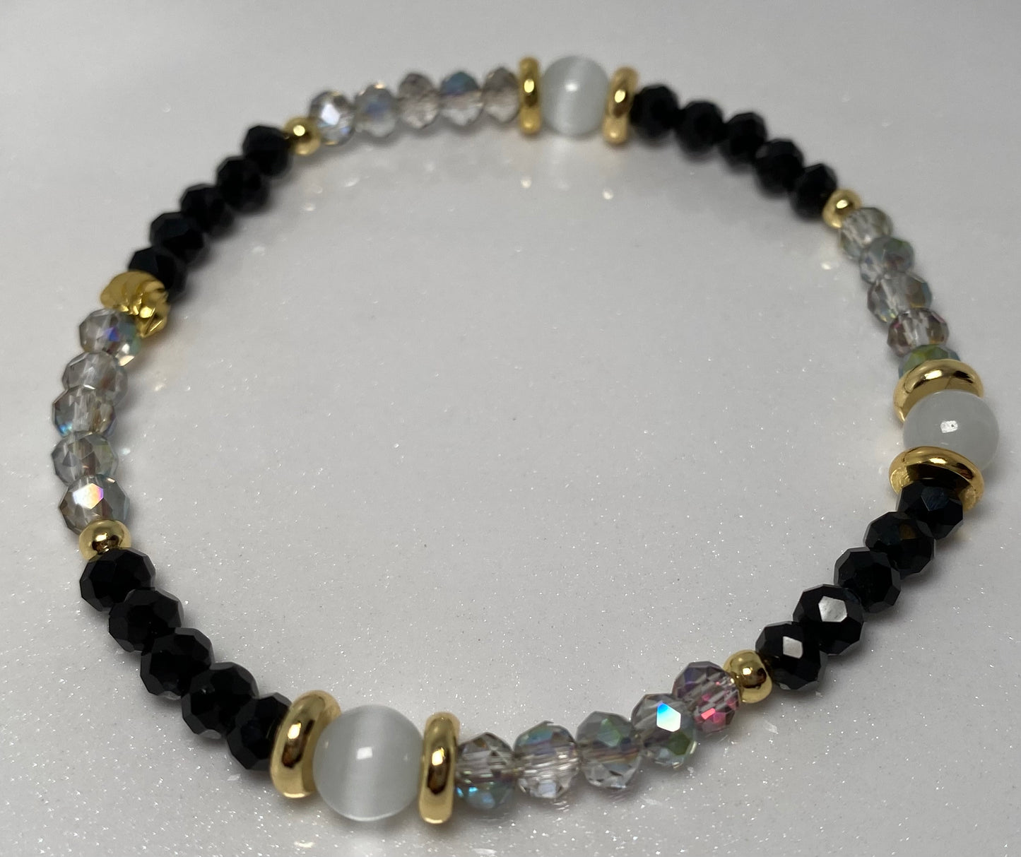 Black Beaded Bracelet