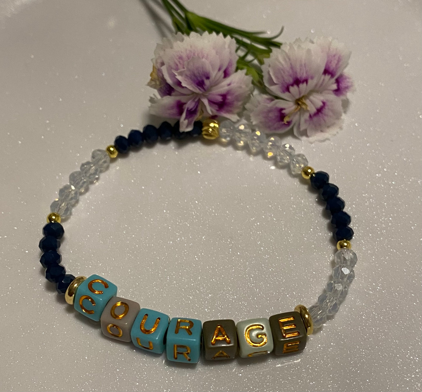 Courage word Beaded Bracelet