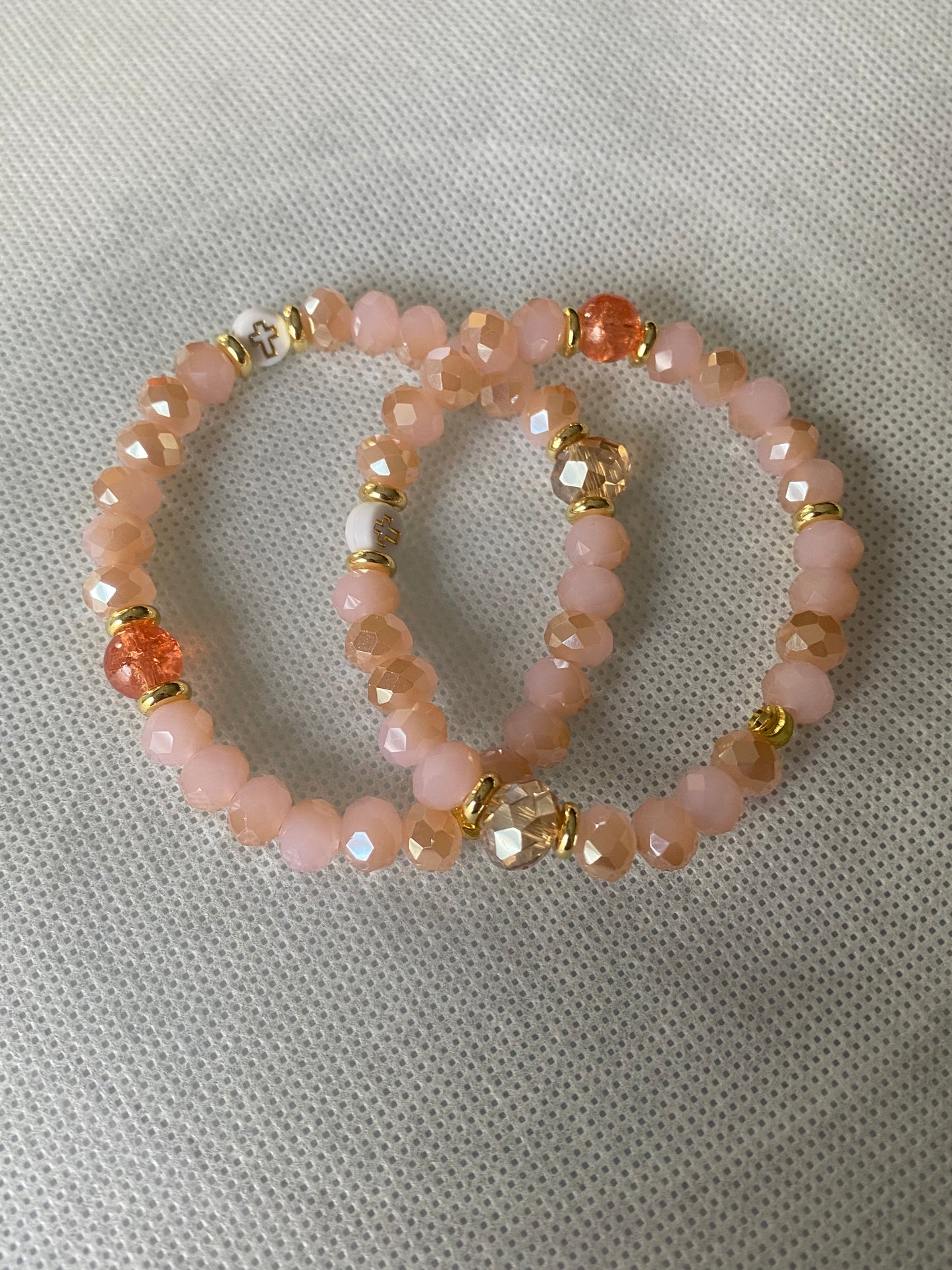 Faith Based crystal glass beaded bracelet