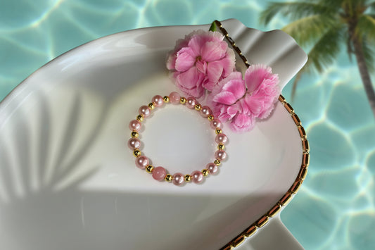 Pink Pearl Beaded Bracelet