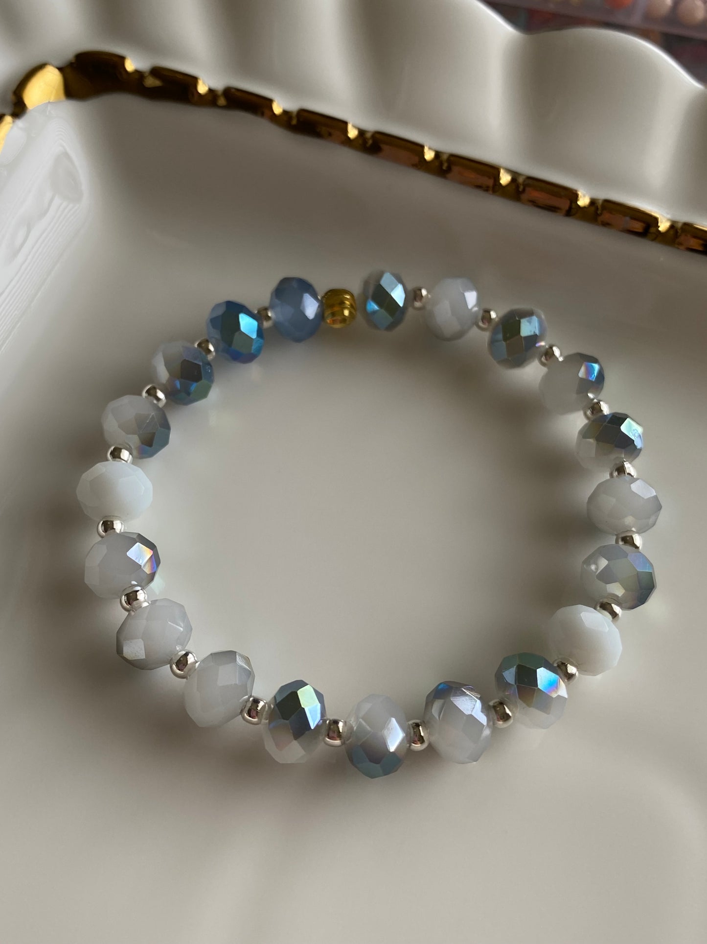 Cloudy Crystal Beads S925