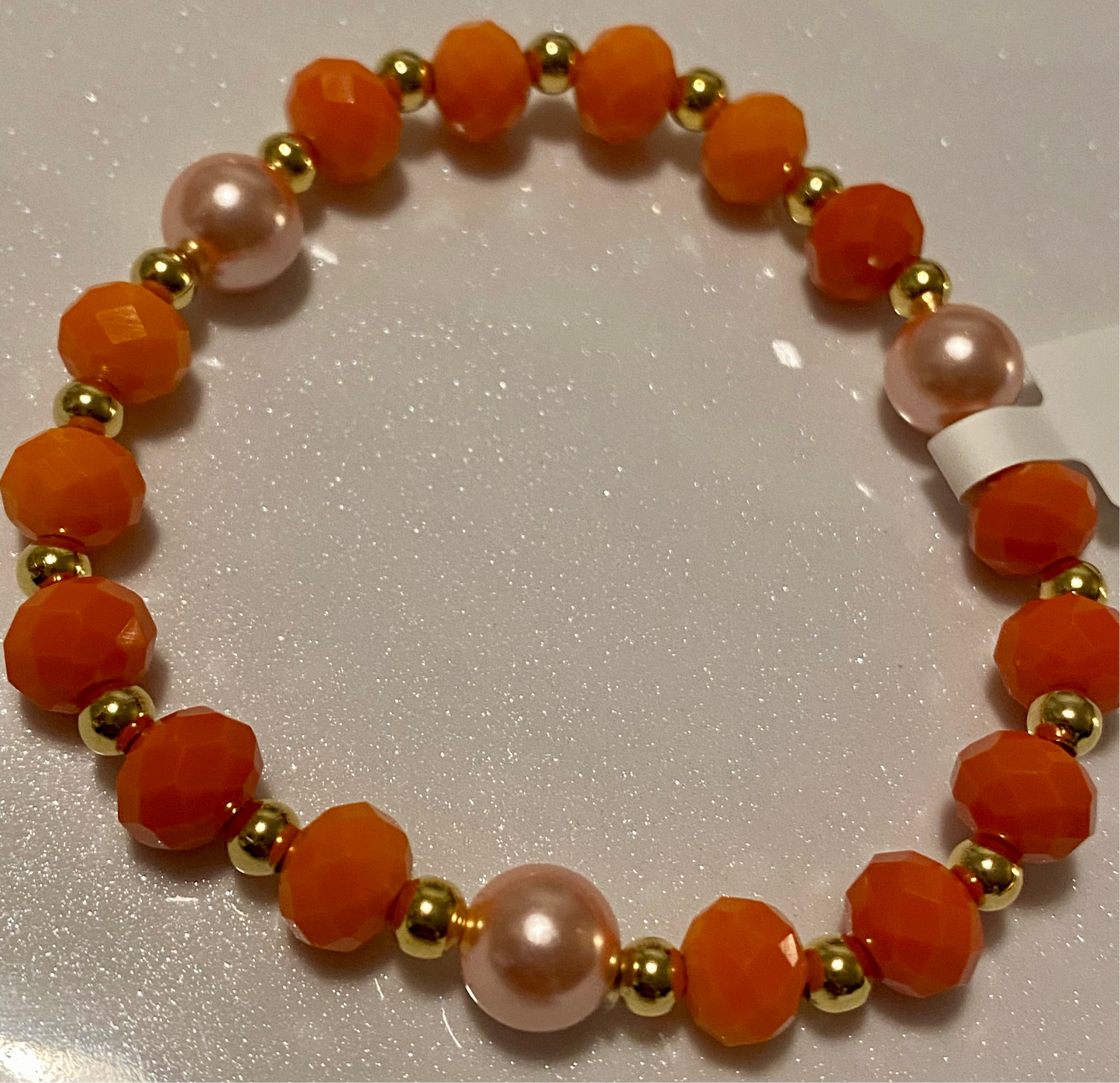 Peachy Beaded Bracelet