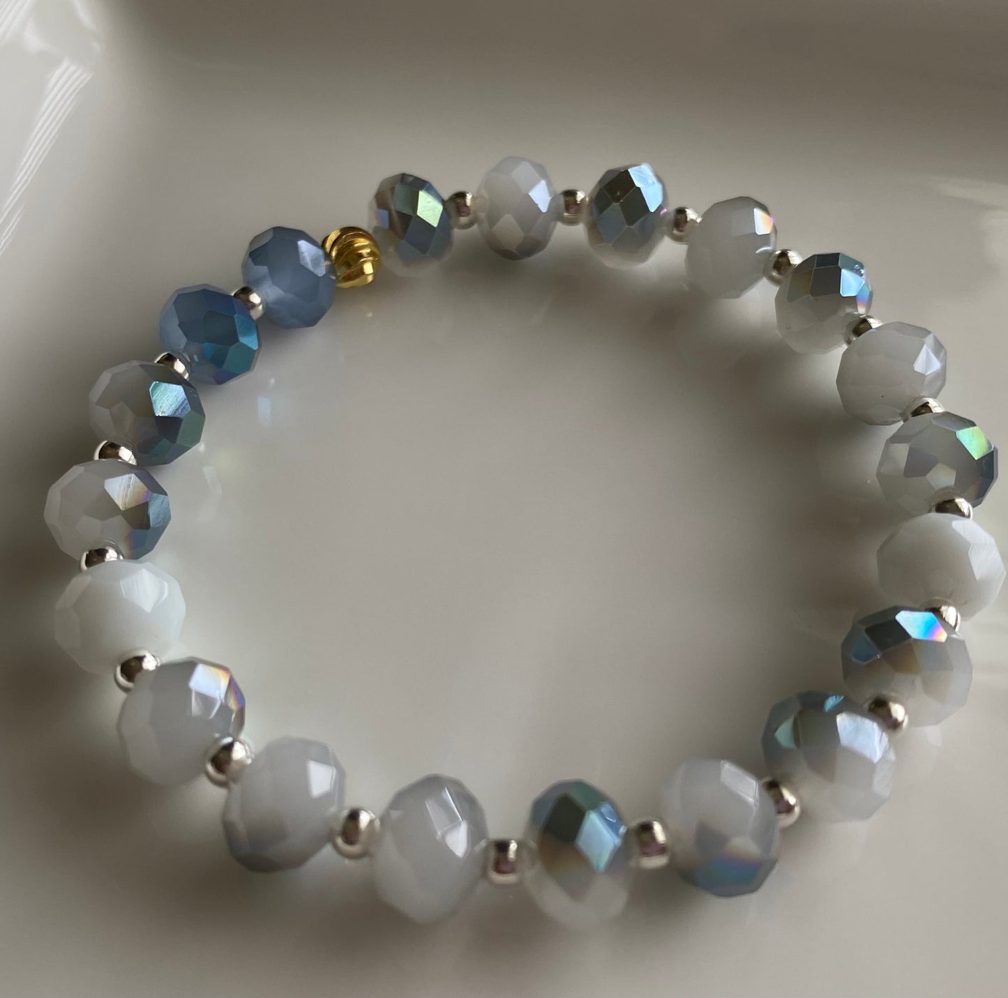 Cloudy Crystal Beads S925