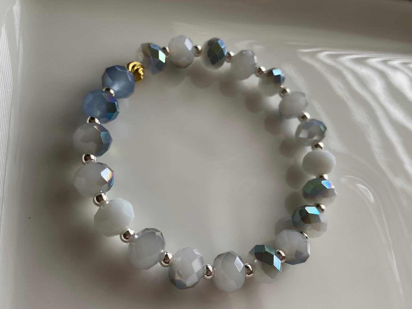 Cloudy Crystal Beads S925