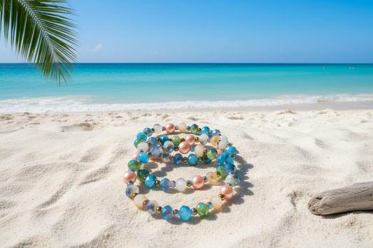 Multicolored Bracelet with Freshwater Pearl