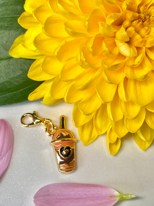 Cold Coffee with a Heart Charm