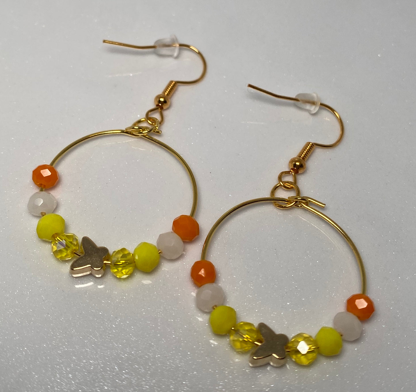 Multicolored Beaded Earrings for Butterfly festival