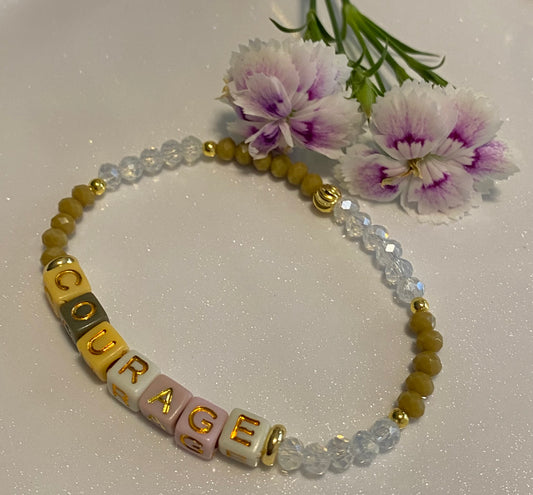 Courage word Beaded Bracelet