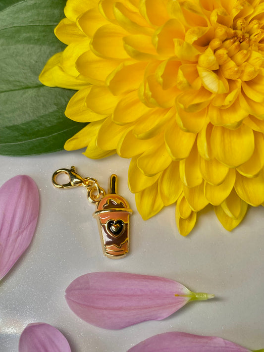 Cold Coffee with a Heart Charm