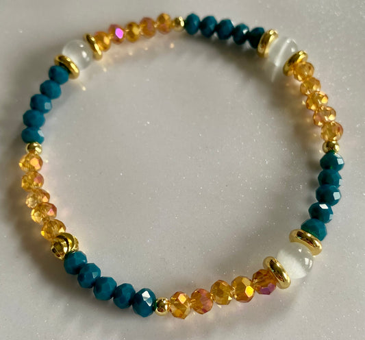 Touch of citrine color Beaded Bracelet