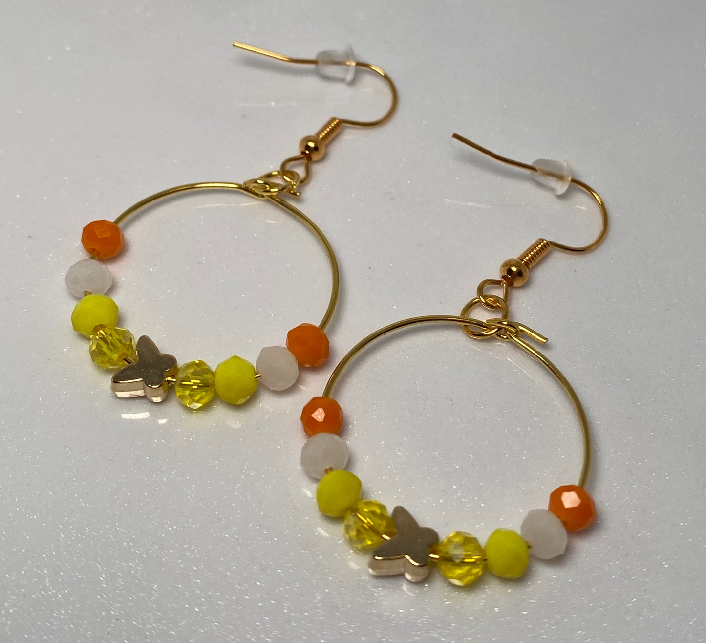 Multicolored Beaded Earrings for Butterfly festival