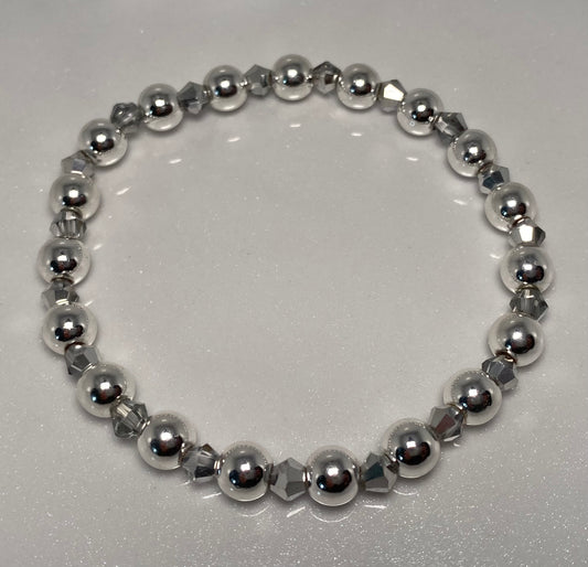 Silvery Beaded Bracelets